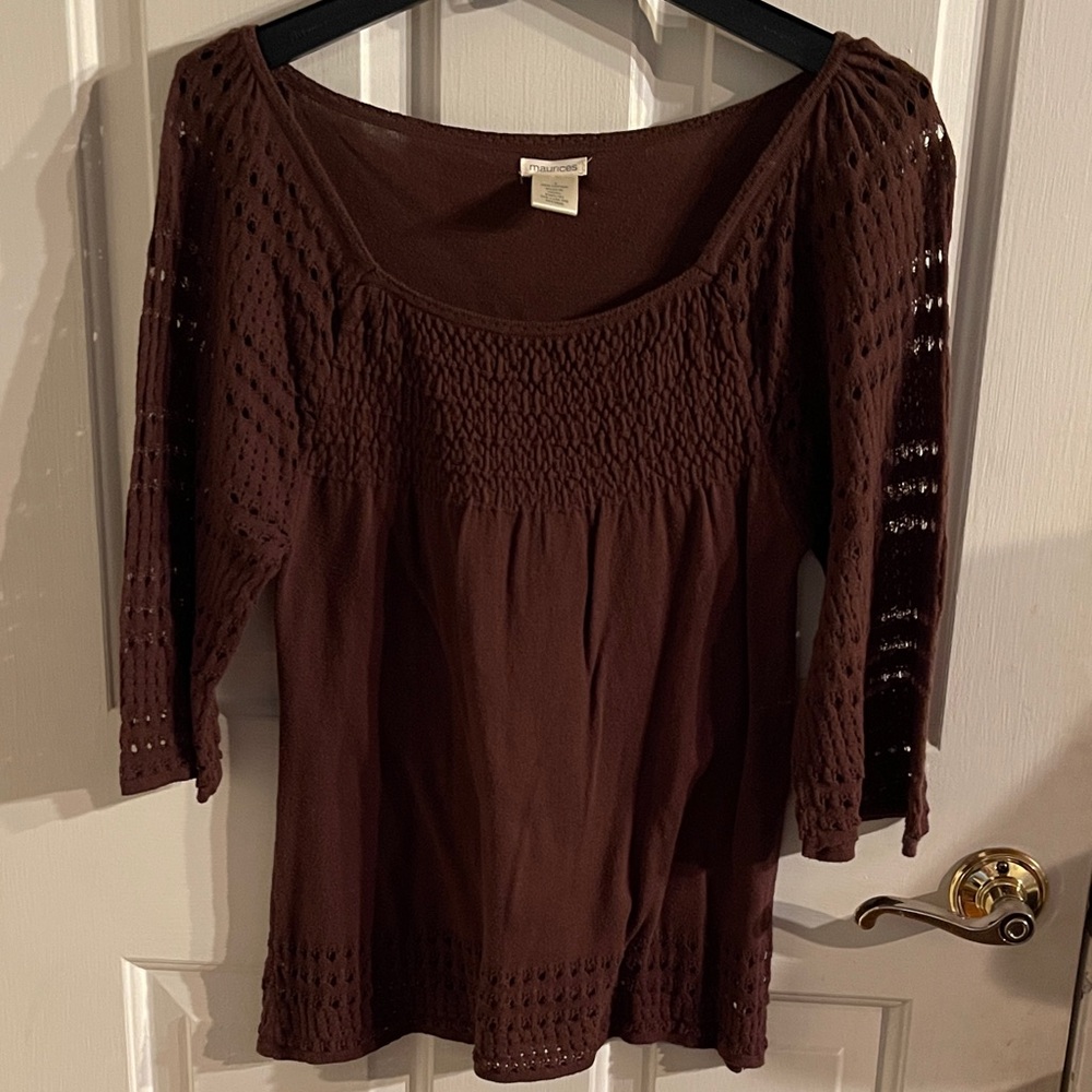 Mossimo Supply Co. Dark Brown Blouse